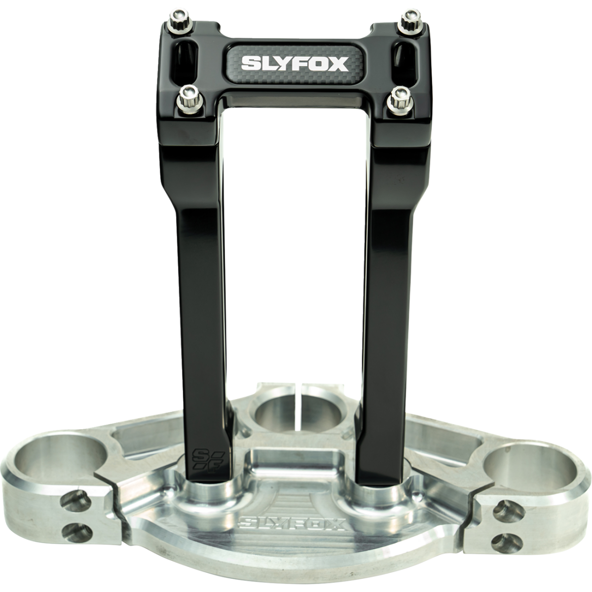 SLYFOX - Handlebar Riser Kit - Straight 8" Black 1 inch - Risers - MetalCore Harley Supply