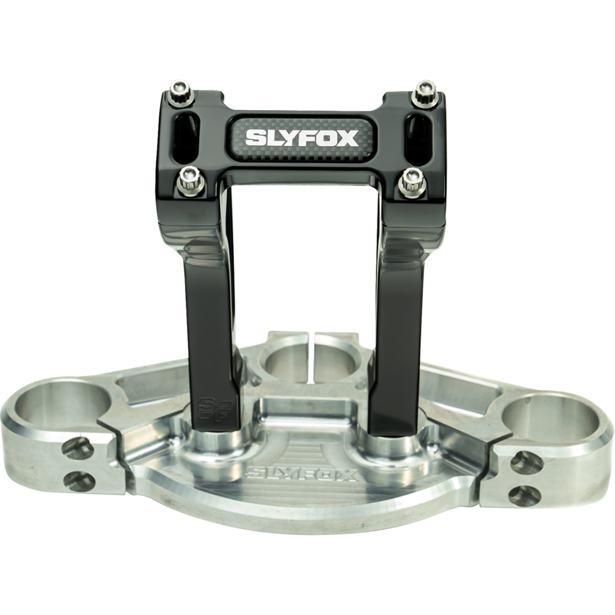 SLYFOX - Handlebar Riser Kit - Pullback 6" Black 1 inch - Risers - MetalCore Harley Supply