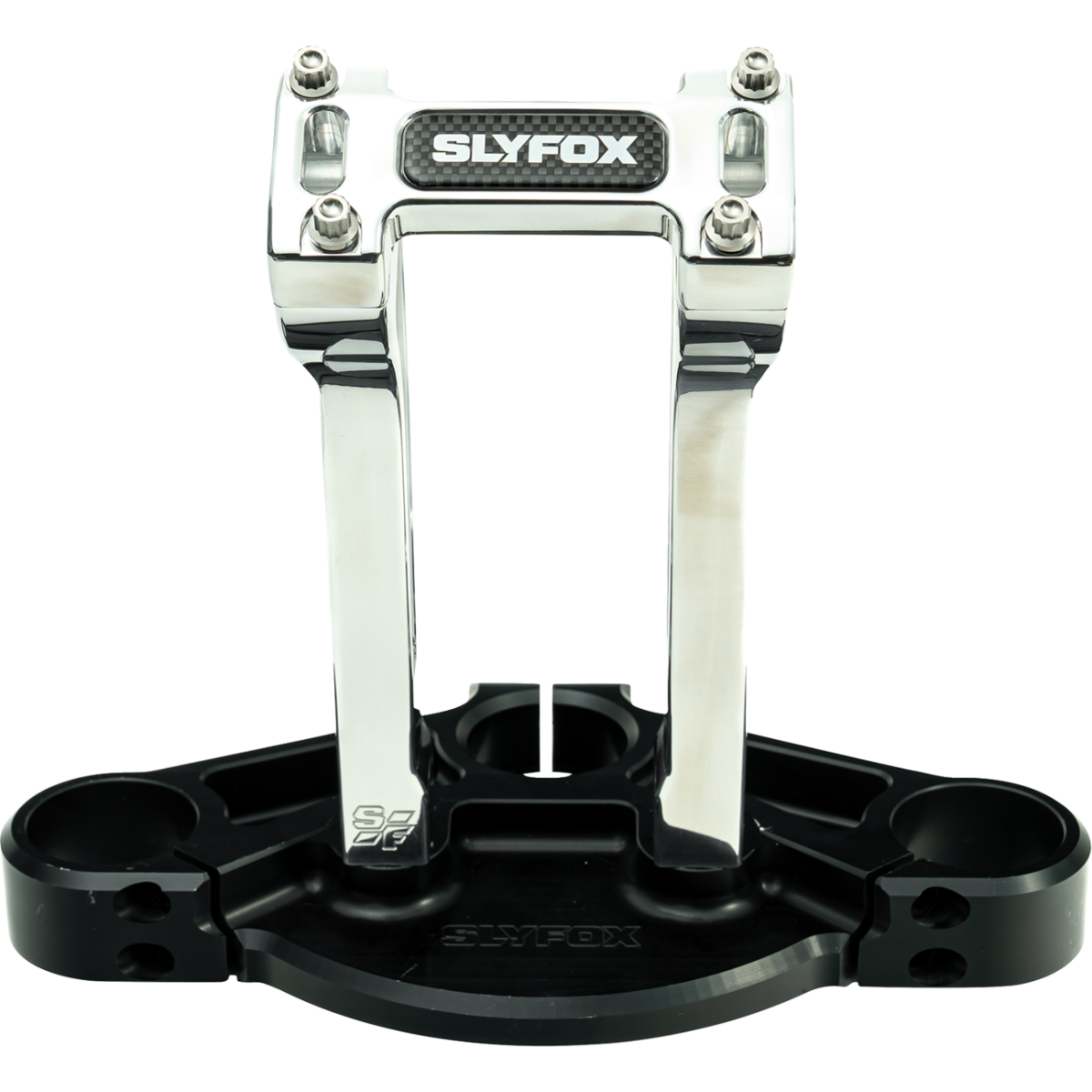 SLYFOX - Handlebar Riser Kit - Pullback 8" Raw 1 inch - Risers - MetalCore Harley Supply