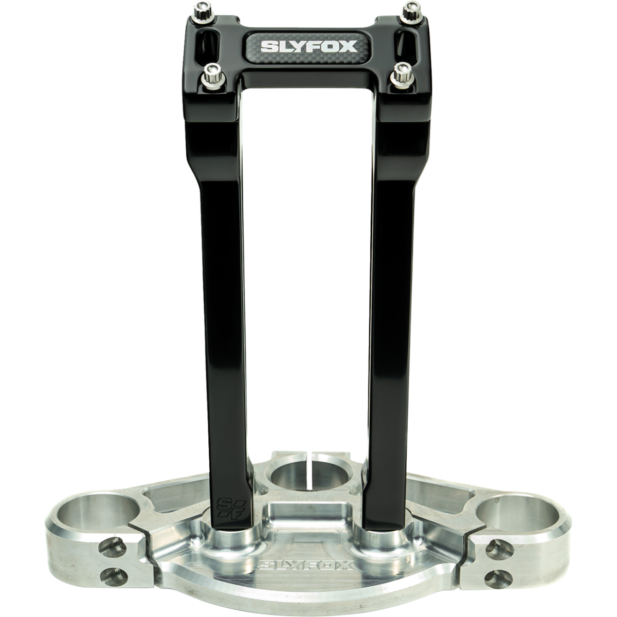 SLYFOX - Handlebar Riser Kit - Straight 10" Black 1-1/8 inch - Risers - MetalCore Harley Supply