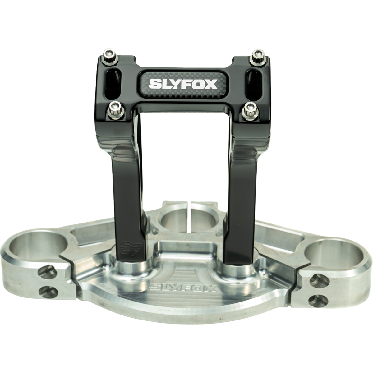 SLYFOX - Handlebar Riser Kit - Pullback 6" Black 1-1/8 inch - Risers - MetalCore Harley Supply