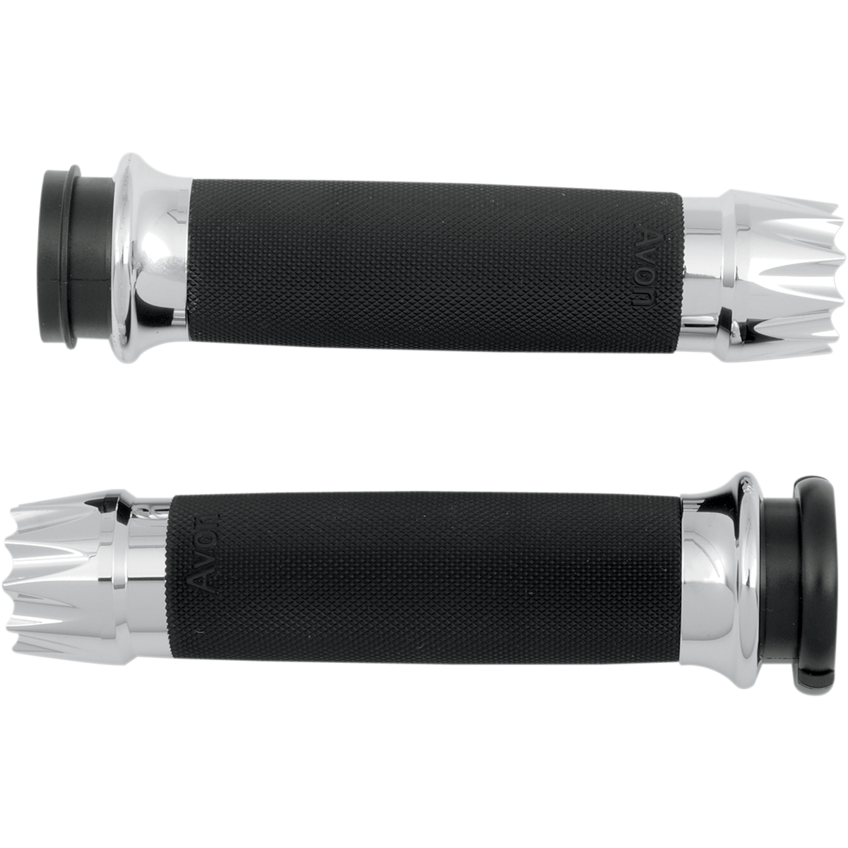 AVON GRIPS - Excalibur Custom Grips - Chrome '08-'23 - Grips - MetalCore Harley Supply