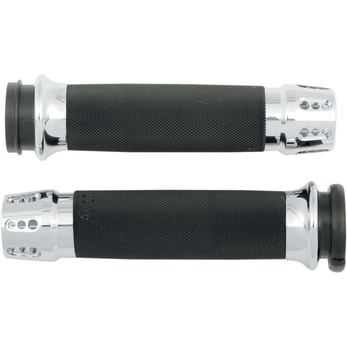 AVON GRIPS - Gatlin Custom Grips - Chrome '08-'23 - Grips - MetalCore Harley Supply