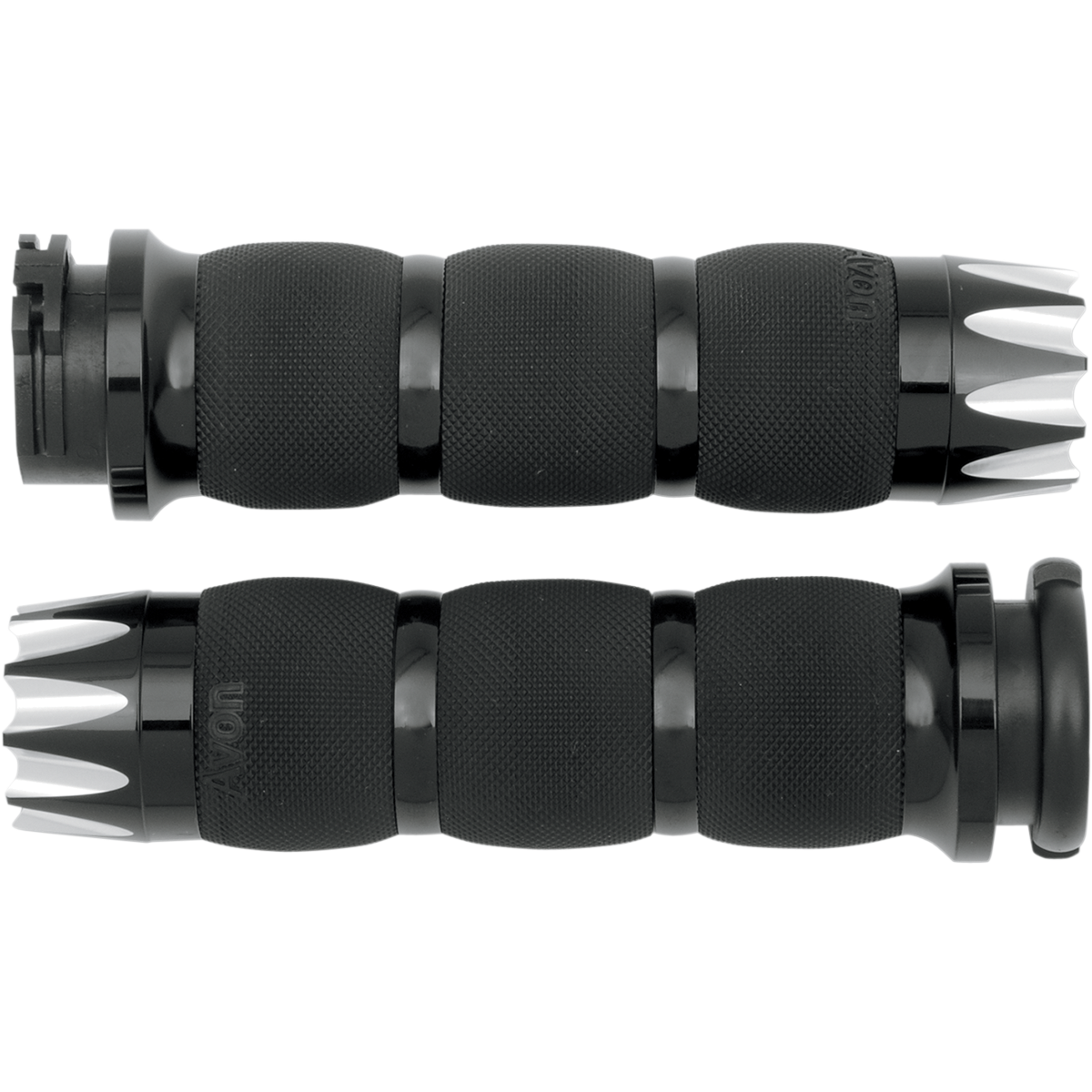 AVON GRIPS - Avon Air Cushioned Grips - Excalibur Black Anodized - Grips - MetalCore Harley Supply
