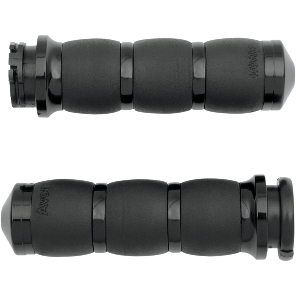 AVON GRIPS - Avon Velvet Air Grips - 3-Ring Black Anodized '82-'99 - Grips - MetalCore Harley Supply