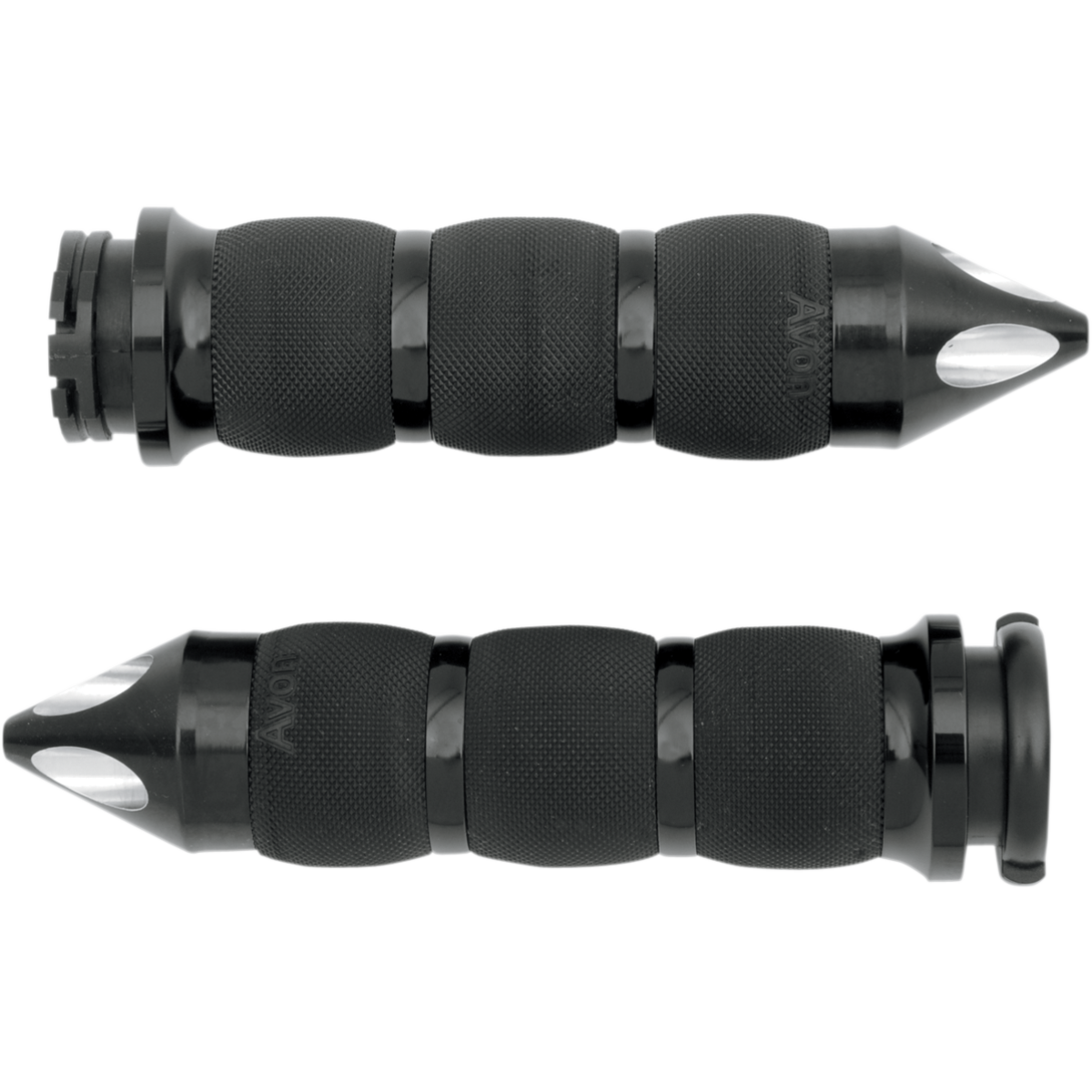 AVON GRIPS - Spike Air Cushioned Grips - Black Anodized '82-'17 - Grips - MetalCore Harley Supply