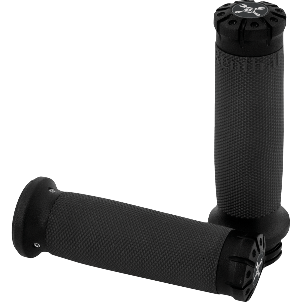 BURLY BRAND - Hawk Grips - Throttle-By-Wire Black Machined - Grips - MetalCore Harley Supply