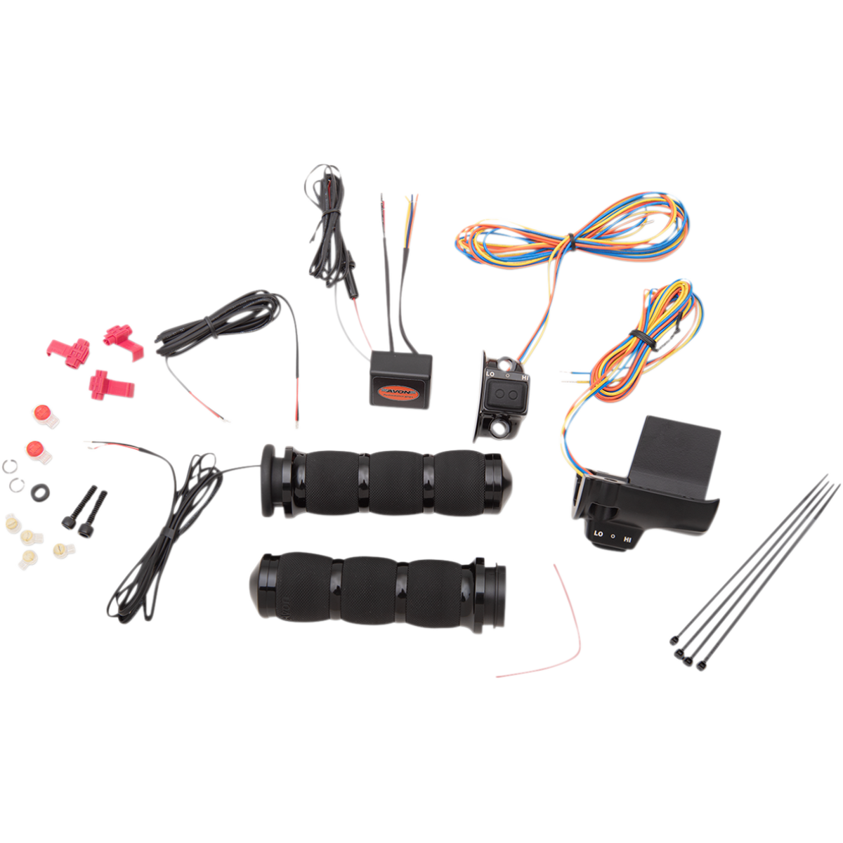 AVON GRIPS - Avon Heated Grips - Air Cushion Black Anodized '15-'25 - Grips - MetalCore Harley Supply