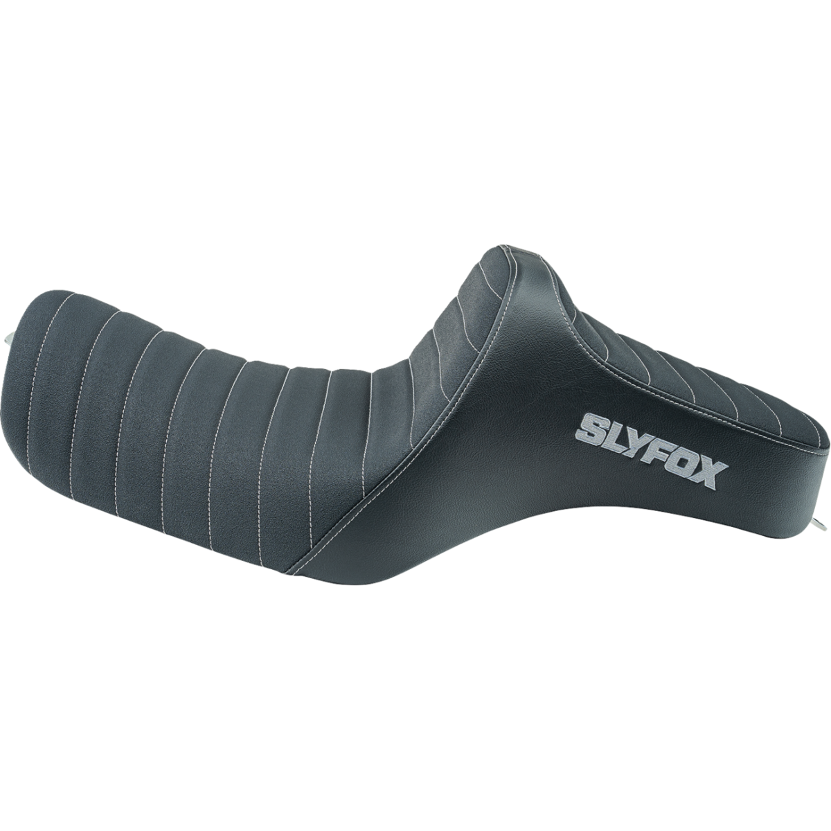 SLYFOX - High Noon 2-Up Seat - Gray Logo Classic '04-'22 - Seats - MetalCore Harley Supply