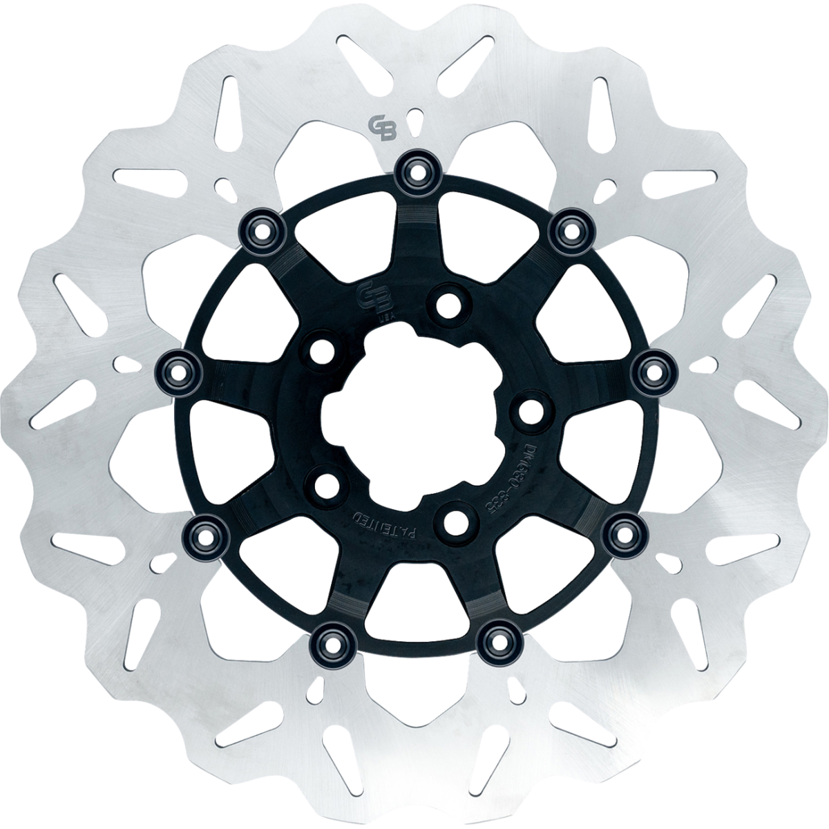 GBRAKES Stainless Front Brake Rotor '00-'14 - Black - MetalCore Harley Supply