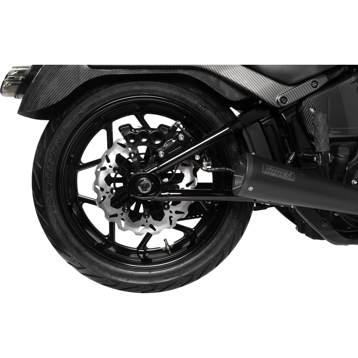GBRAKES Stainless Rear Brake Rotor '09-'16 - Black View 2 - MetalCore Harley Supply