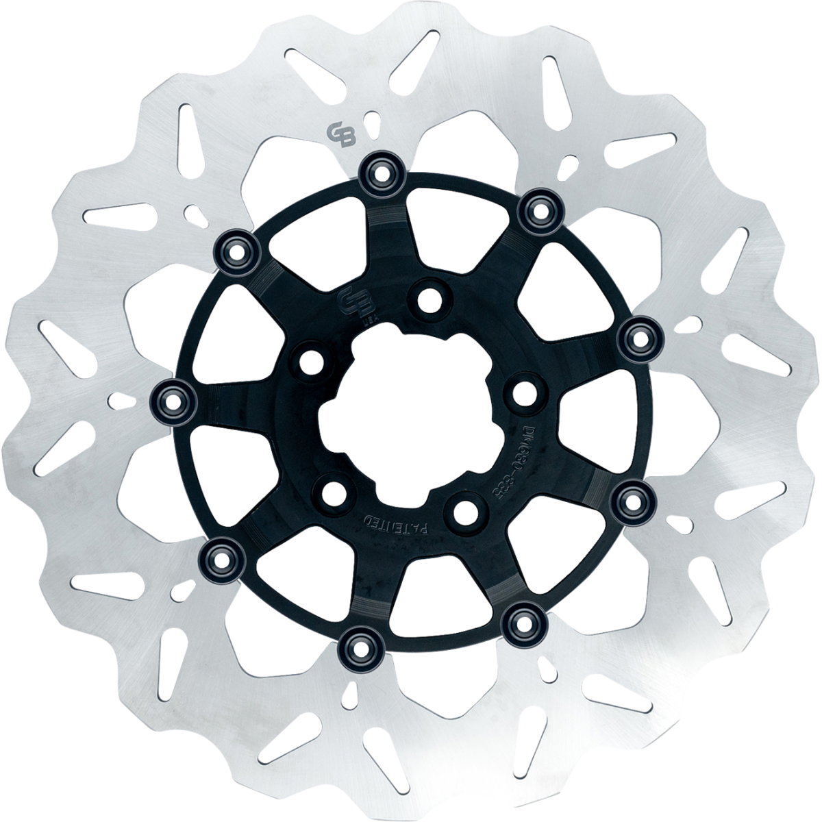 GBRAKES Oversize Wave Front Brake Rotor 12.5in - Black - MetalCore Harley Supply