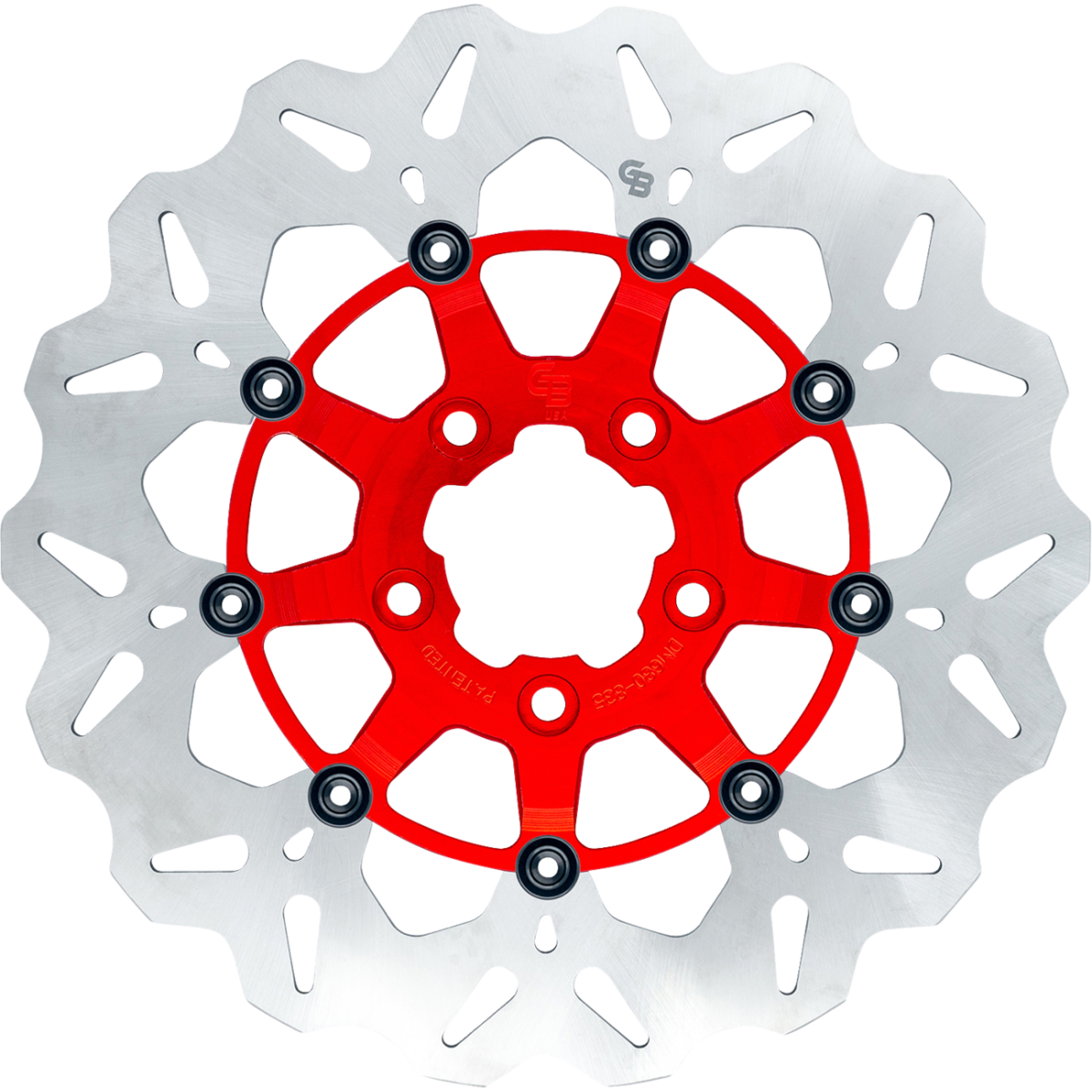 GBRAKES Stainless Rear Brake Rotor '08-'25 - Red - MetalCore Harley Supply