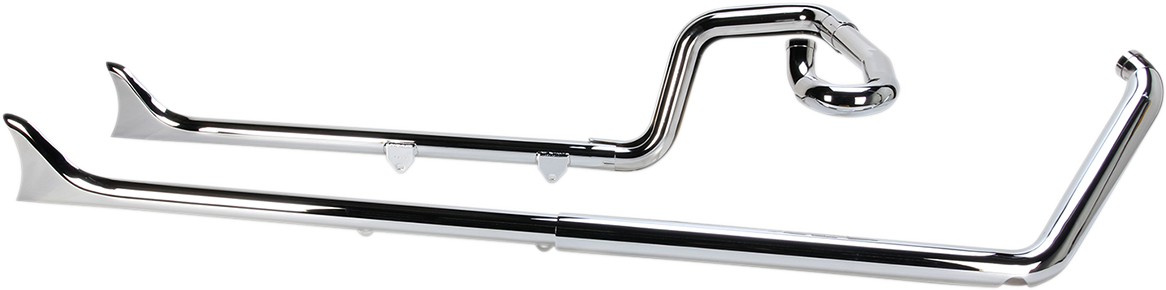 True Duals Exhaust System with Fishtail Mufflers - Softail