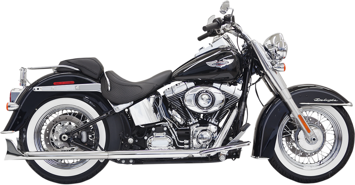True Duals Exhaust System with Fishtail Mufflers - Softail