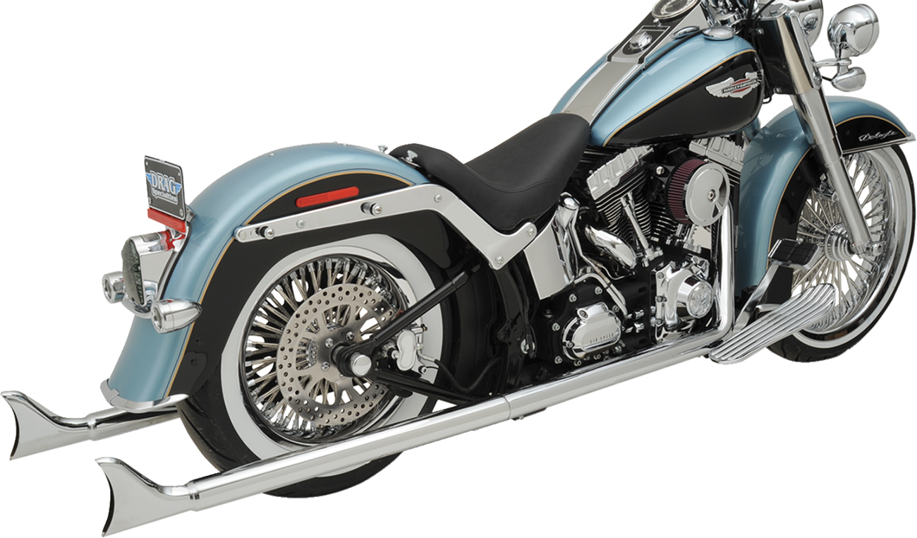 True Duals Exhaust System with Fishtail Mufflers - 36"
