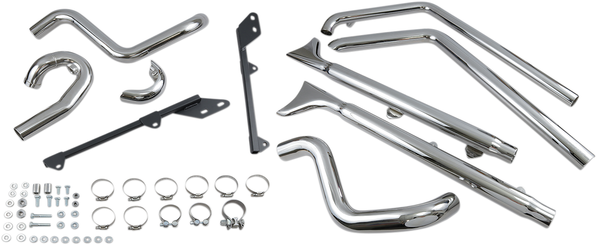 True Duals Fishtail - Softail - Baffle Included