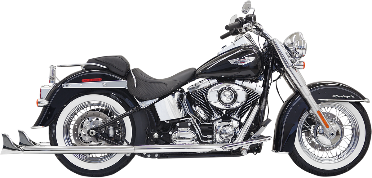 True Duals Exhaust System with Fishtail Mufflers - 36" - Baffle Included