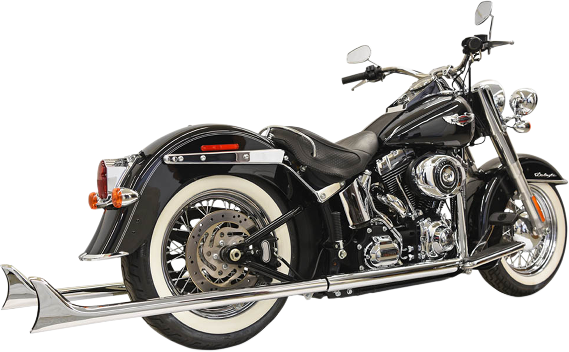 True Duals Exhaust System with Fishtail Mufflers - 39"