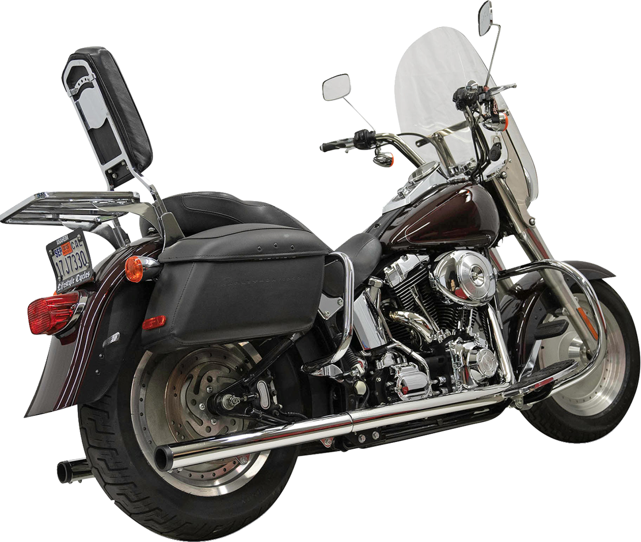 2-into-2 True Dual Drag Pipe Exhaust System - Softail