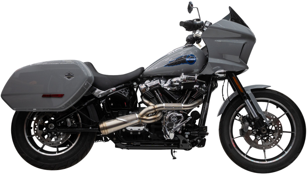 TRASK - Big Sexy 2:1 Exhaust - Brushed Stainless - MetalCore Harley Supply