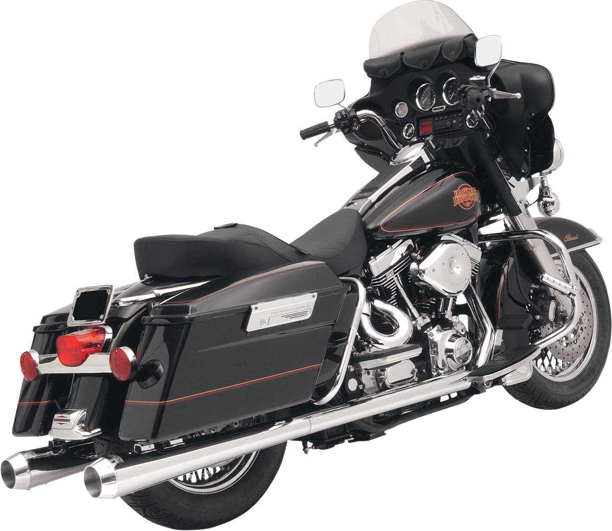 Megaphone Slip-On Mufflers - Chrome/Polished - Tapered - Standard Baffle