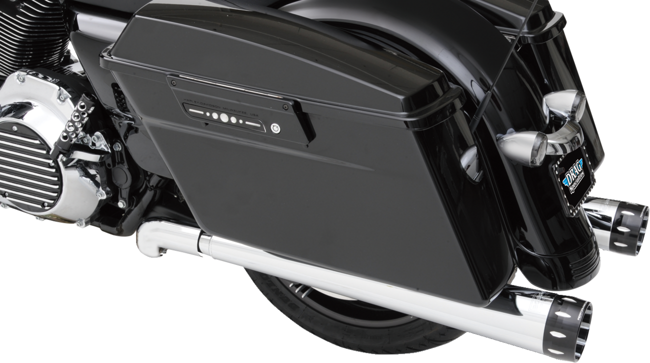 Megaphone Slip-On Mufflers - Chrome/Polished - Tapered - Performance Baffle