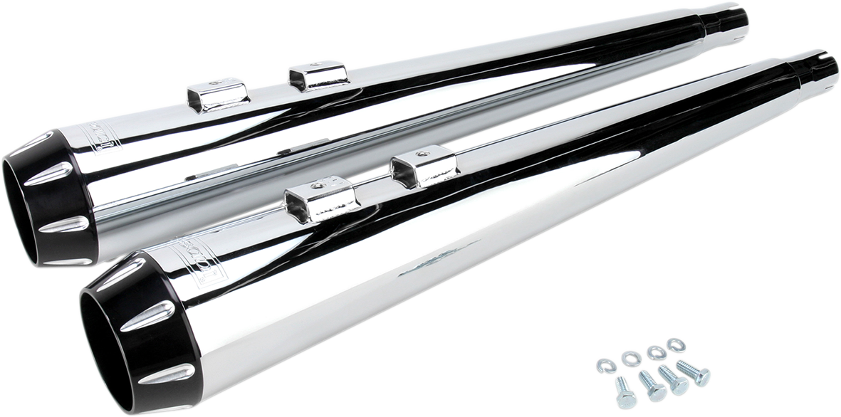 Megaphone Slip-On Mufflers - Fluted - Performance Baffle