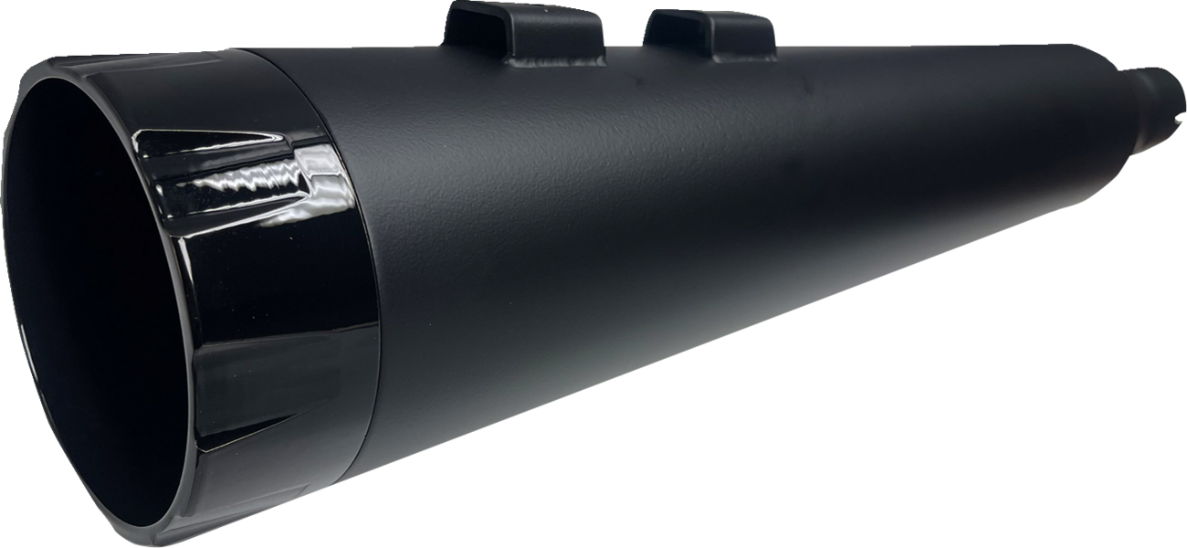 4-1/2" Straight Can Slip-On Mufflers - Black with Black End Cap