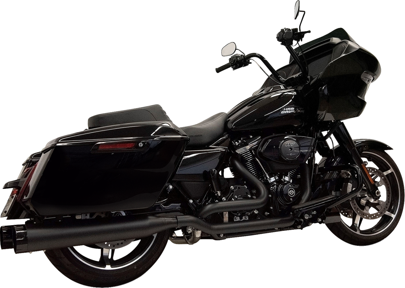 4-1/2" Straight Can Slip-On Mufflers - Black with Black End Cap