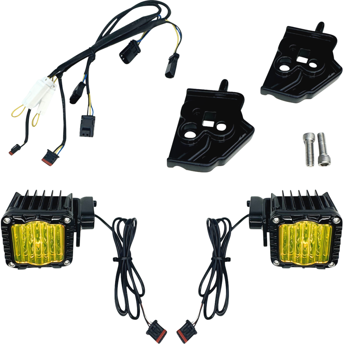 CUSTOM DYNAMICS - Shark Demon LED Turn Signals / '23-'25 Street Glide - Selective Yellow - MetalCore Harley Supply