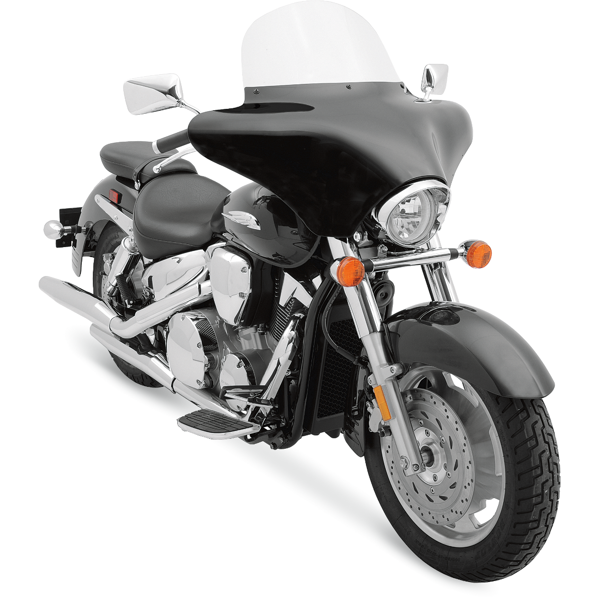 MEMPHIS SHADES - Batwing Fairing Windshield - 9" Clear View 2 - MetalCore Harley Supply