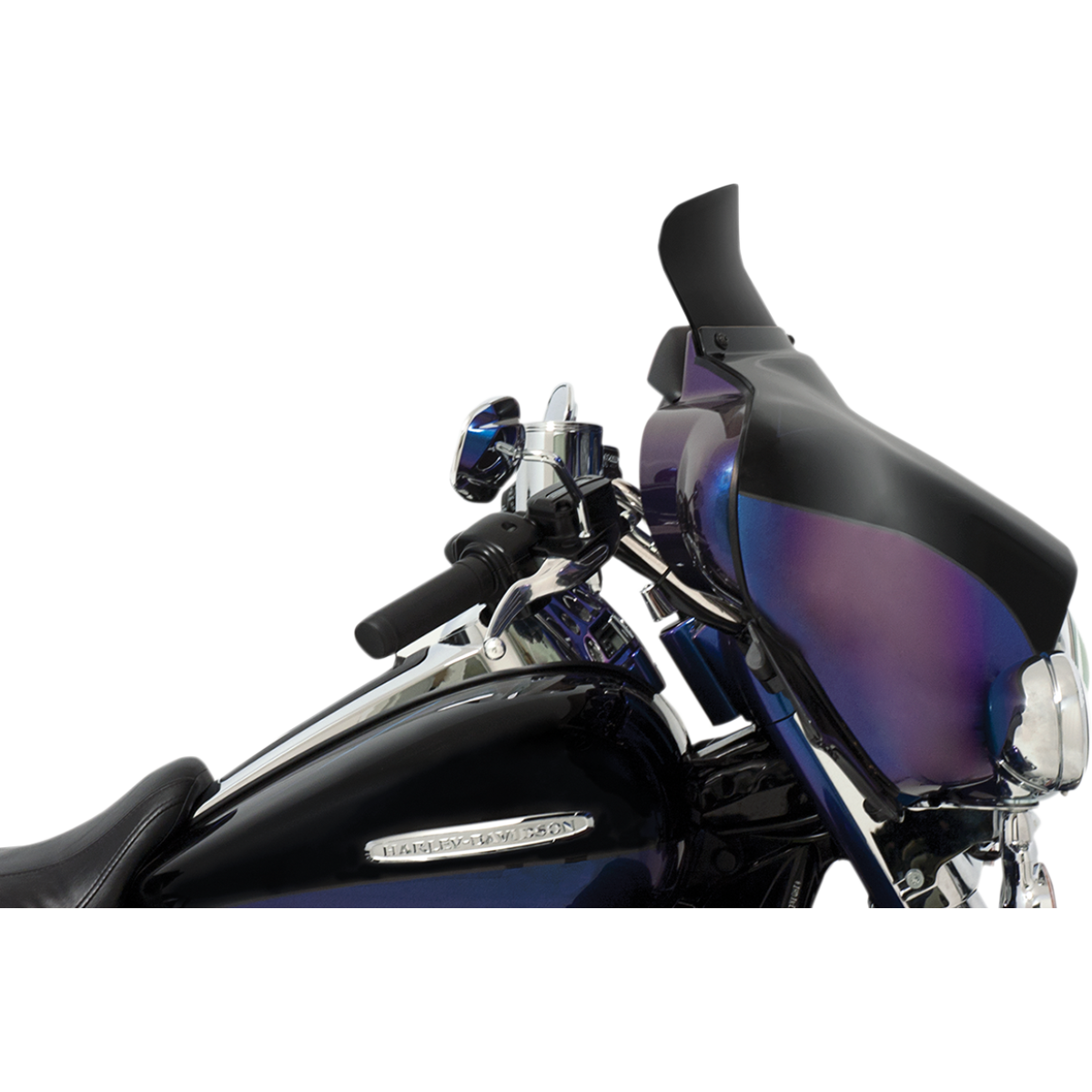 MEMPHIS SHADES - Spoiler Windshield for OEM Fairings - '96-'13 Batwing - 5" - Dark black smoke - MetalCore Harley Supply -...
