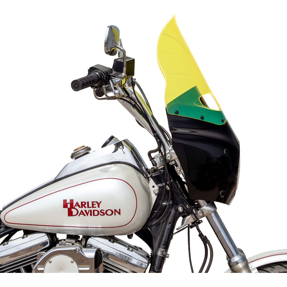 KLOCK WERKS - Ice Flare Windshield - Yellow Ice - Memphis Shades Road Warrior Fairing - MetalCore Harley Supply - View 4