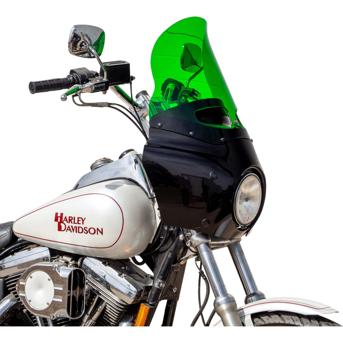 KLOCK WERKS - Kolor Flare Windshield - Green - Memphis Shades Road Warrior Fairing - MetalCore Harley Supply - View 3