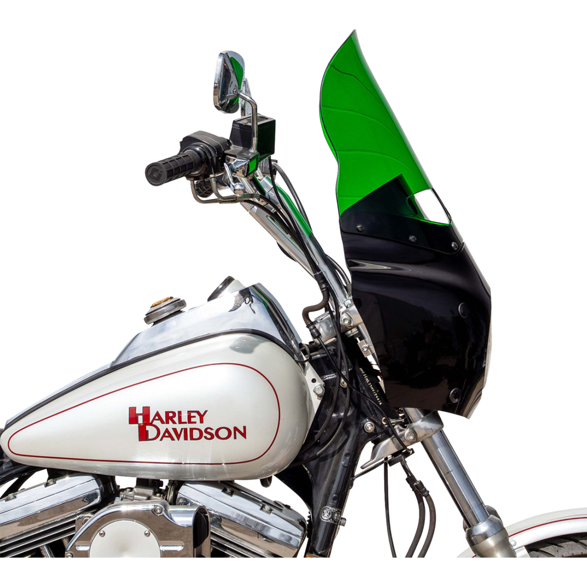 KLOCK WERKS - Kolor Flare Windshield - Green - Memphis Shades Road Warrior Fairing - MetalCore Harley Supply - View 4