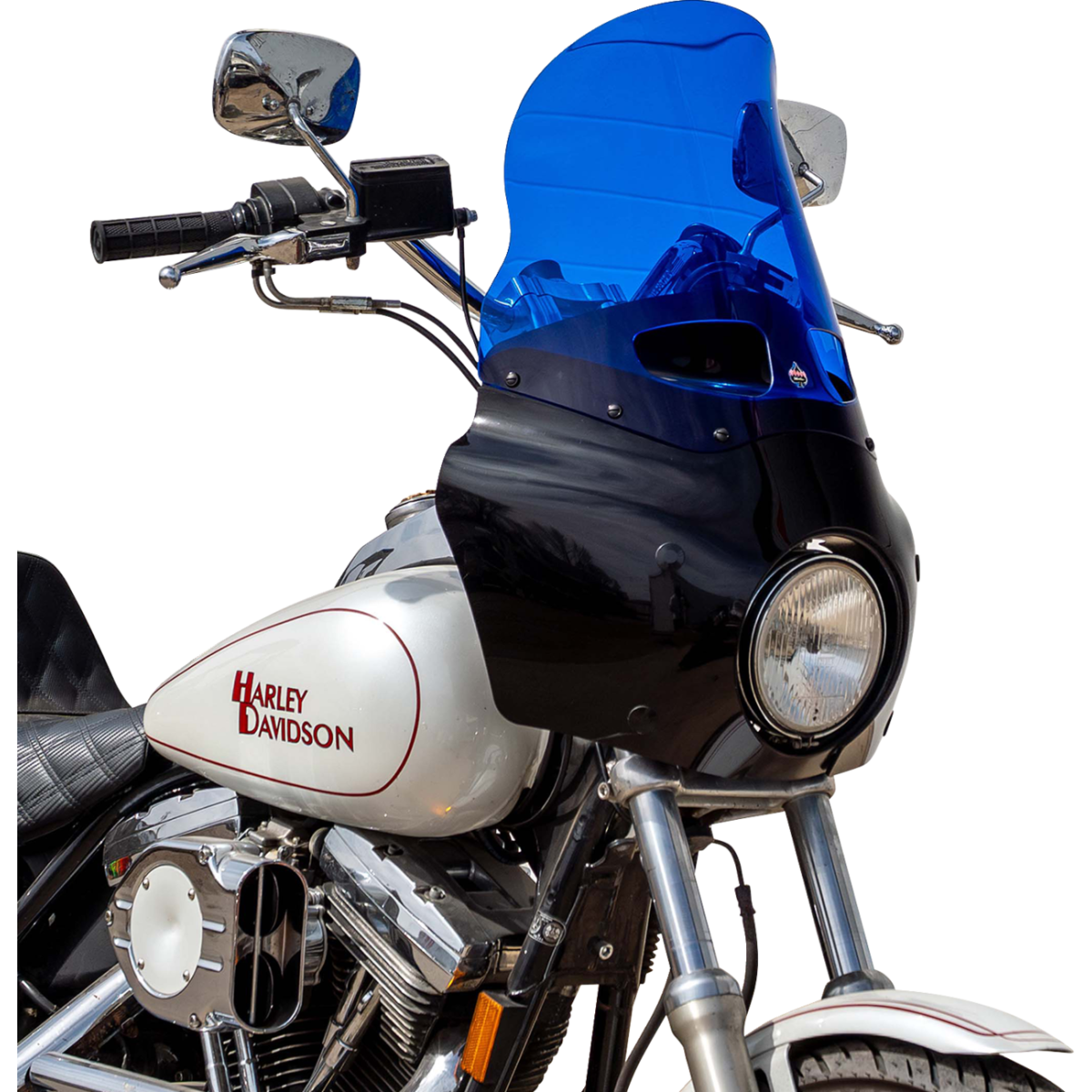 KLOCK WERKS - Kolor Flare Windshield - Blue - Memphis Shades Road Warrior Fairing - MetalCore Harley Supply - View 2