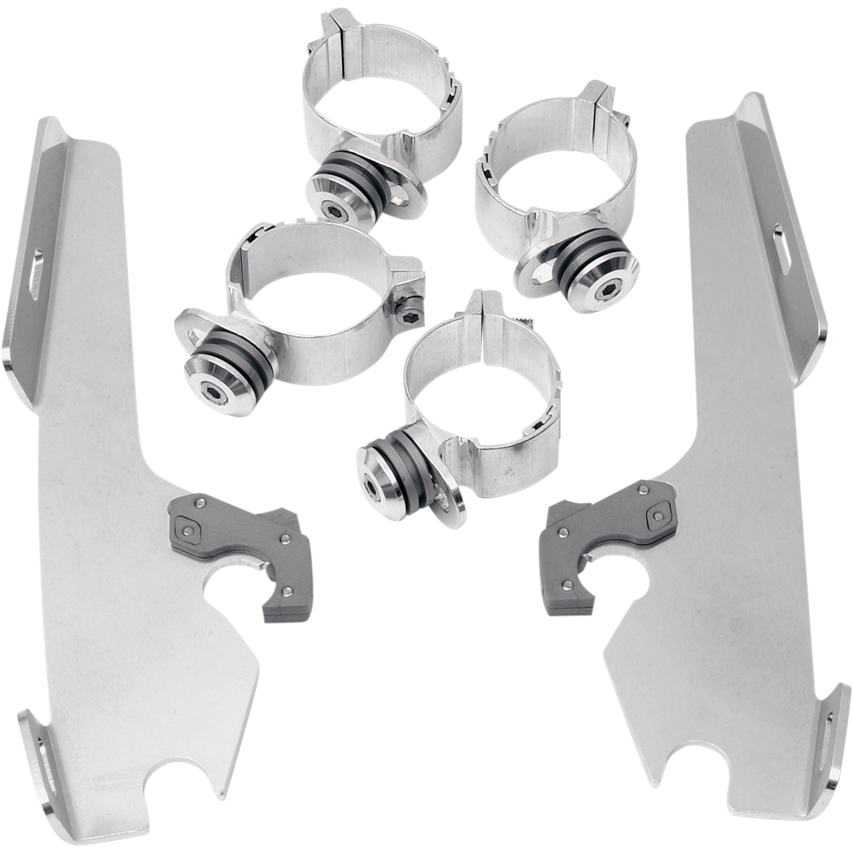 MEMPHIS SHADES - Fats and Slim Trigger-Lock Mount Kit - 13-17 FXSB, 06-17 FXDWG, 08-17 FXDF - Polished - MetalCore Harley ...
