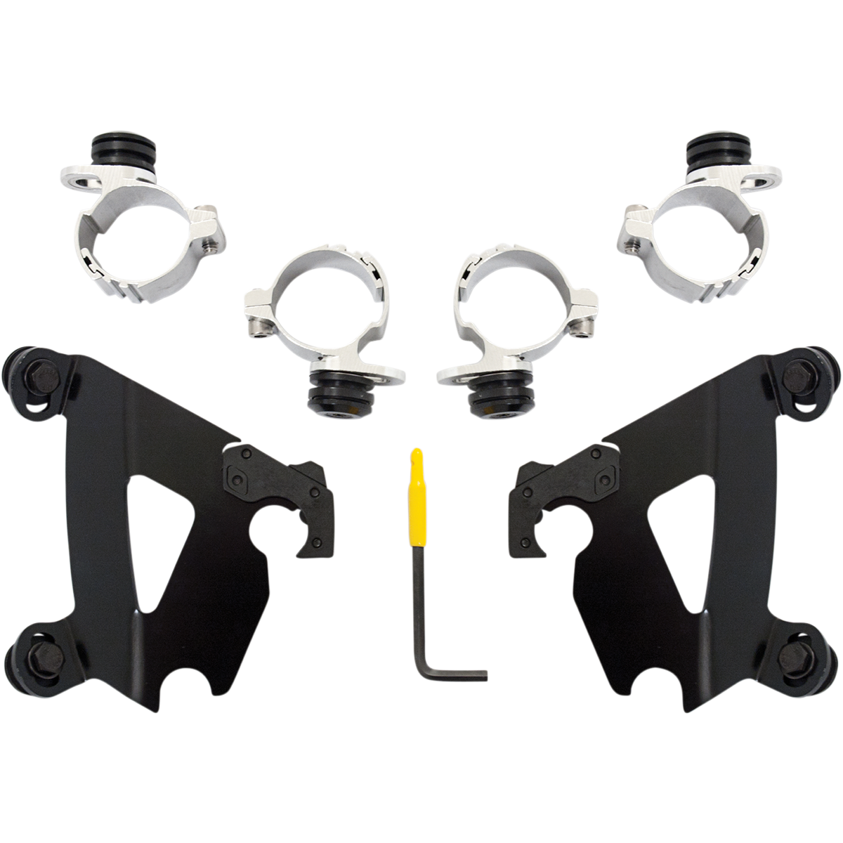 MEMPHIS SHADES - Cafe Trigger-Lock Mount Kit - '96-'22 XL883C/1200C and '12-'16 XL1200V Black - MetalCore Harley Supply