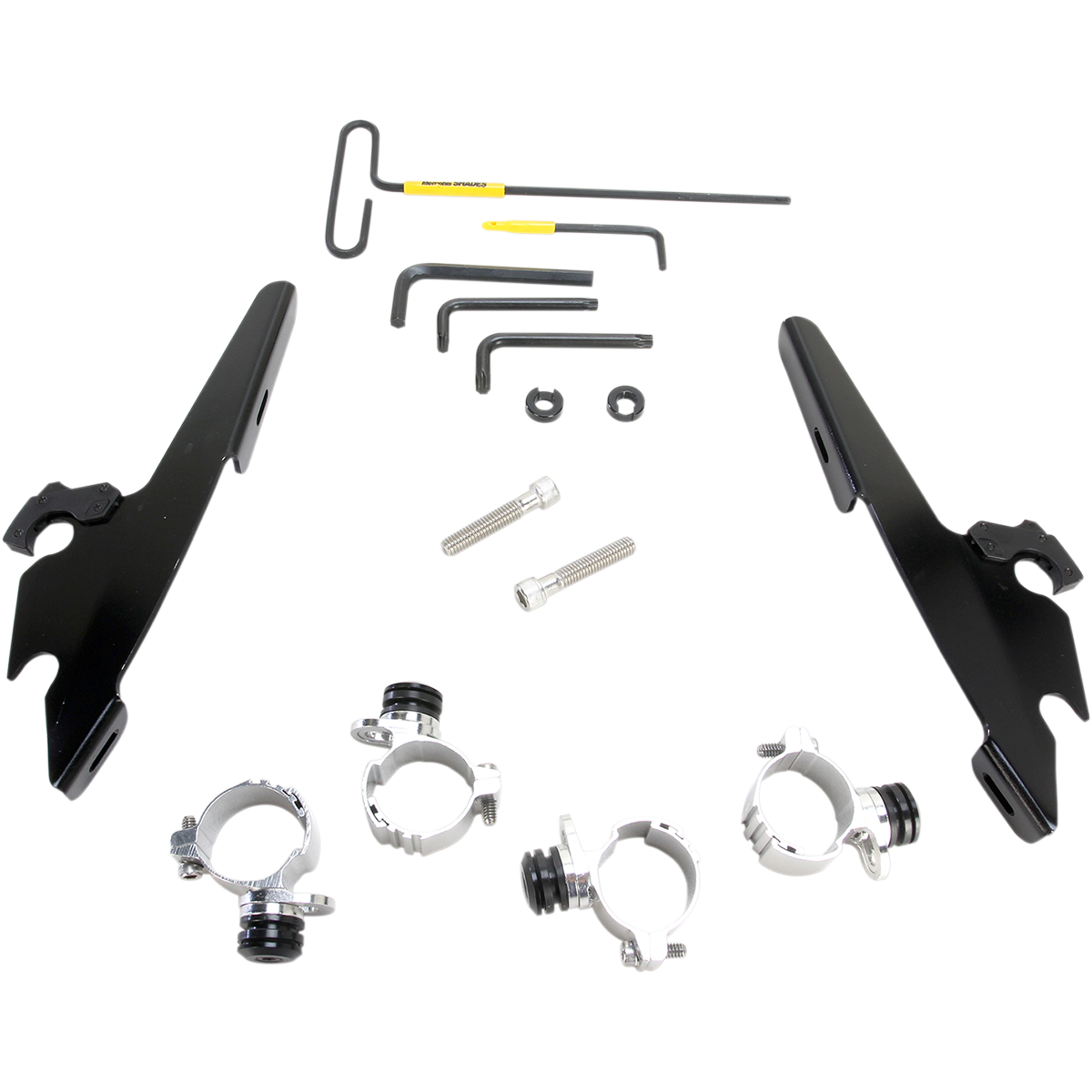 MEMPHIS SHADES - Batwing Trigger-Lock Mount Kit - '10-'15 XL1200X Black - MetalCore Harley Supply