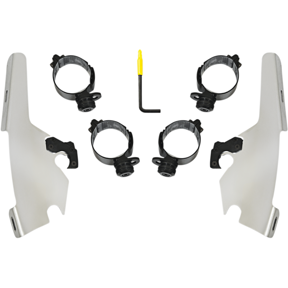 MEMPHIS SHADES - Batwing Trigger-Lock Mount Kit - '18-'21 FLSB Polished - MetalCore Harley Supply