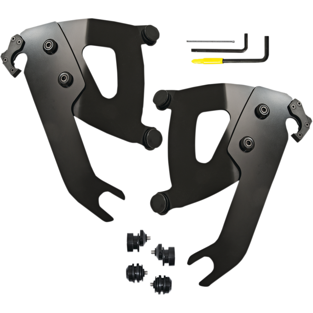 MEMPHIS SHADES - Road Warrior Trigger-Lock Mount Kit - '18-'21 FLSL Black View 2 - MetalCore Harley Supply