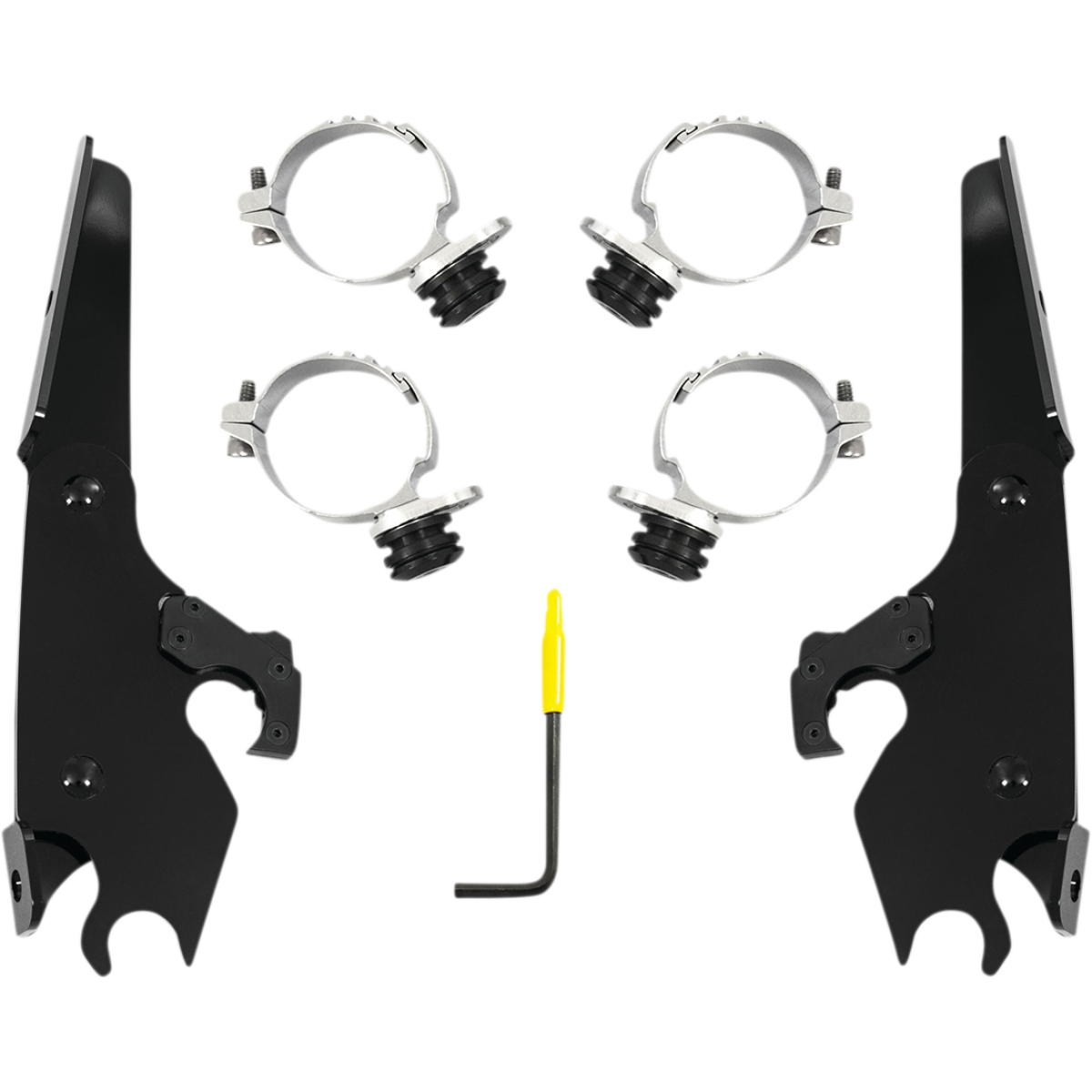 MEMPHIS SHADES - Batwing Trigger-Lock Mount Kit - '16-'22 XL1200X Black - MetalCore Harley Supply