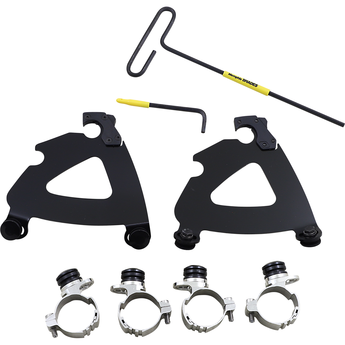 MEMPHIS SHADES - Road Warrior Trigger-Lock Mount Kit - '11-'19 XL1200C Black - MetalCore Harley Supply