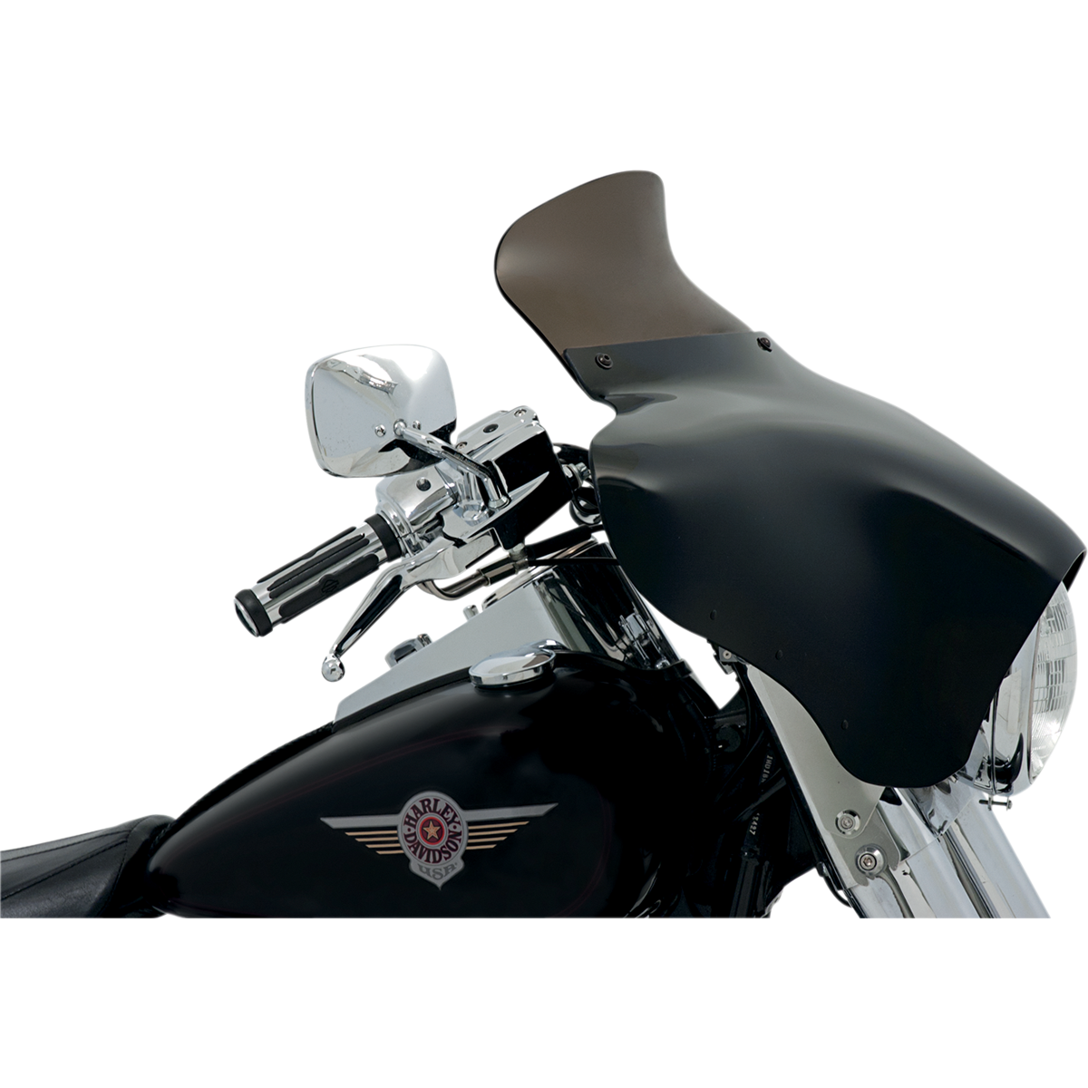 MEMPHIS SHADES - Batwing Spoiler Windshield - 6.5" Smoke View 2 - MetalCore Harley Supply