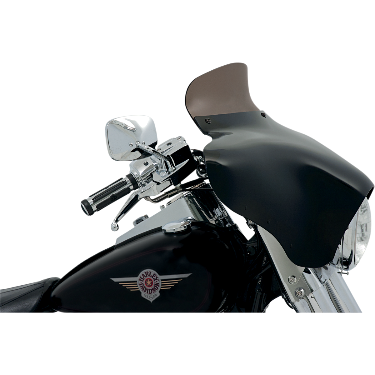 MEMPHIS SHADES - Batwing Spoiler Windshield - 5" Smoke View 2 - MetalCore Harley Supply