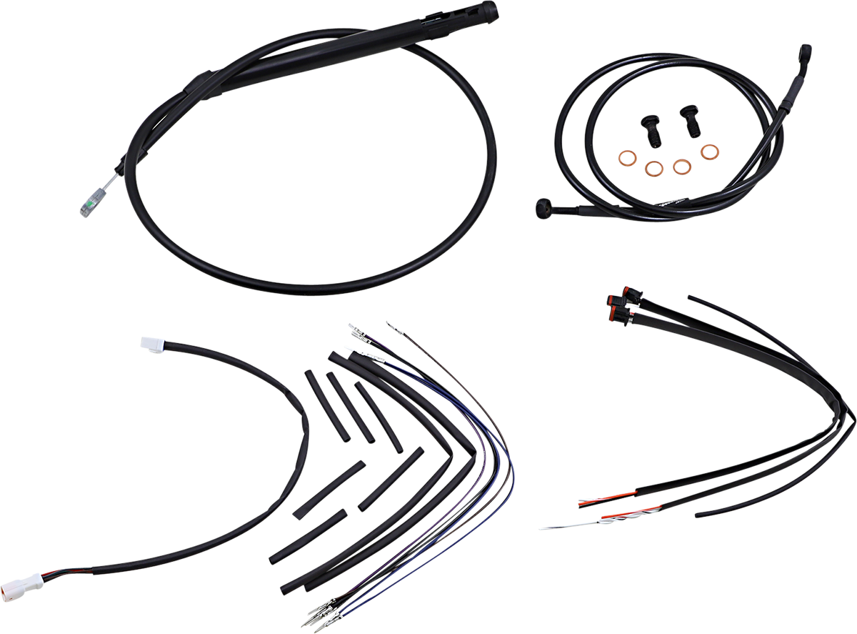 BURLY BRAND-Complete Handlebar Install Kits for T BARS / M8 Softails-Handlebar Install Kits-MetalCore Harley Supply