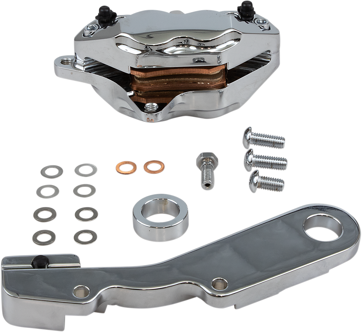 HAWG HALTERS-4-Piston Rear Brake Caliper / '87-'22 Bagger | Softail-Brake Caliper-MetalCore Harley Supply