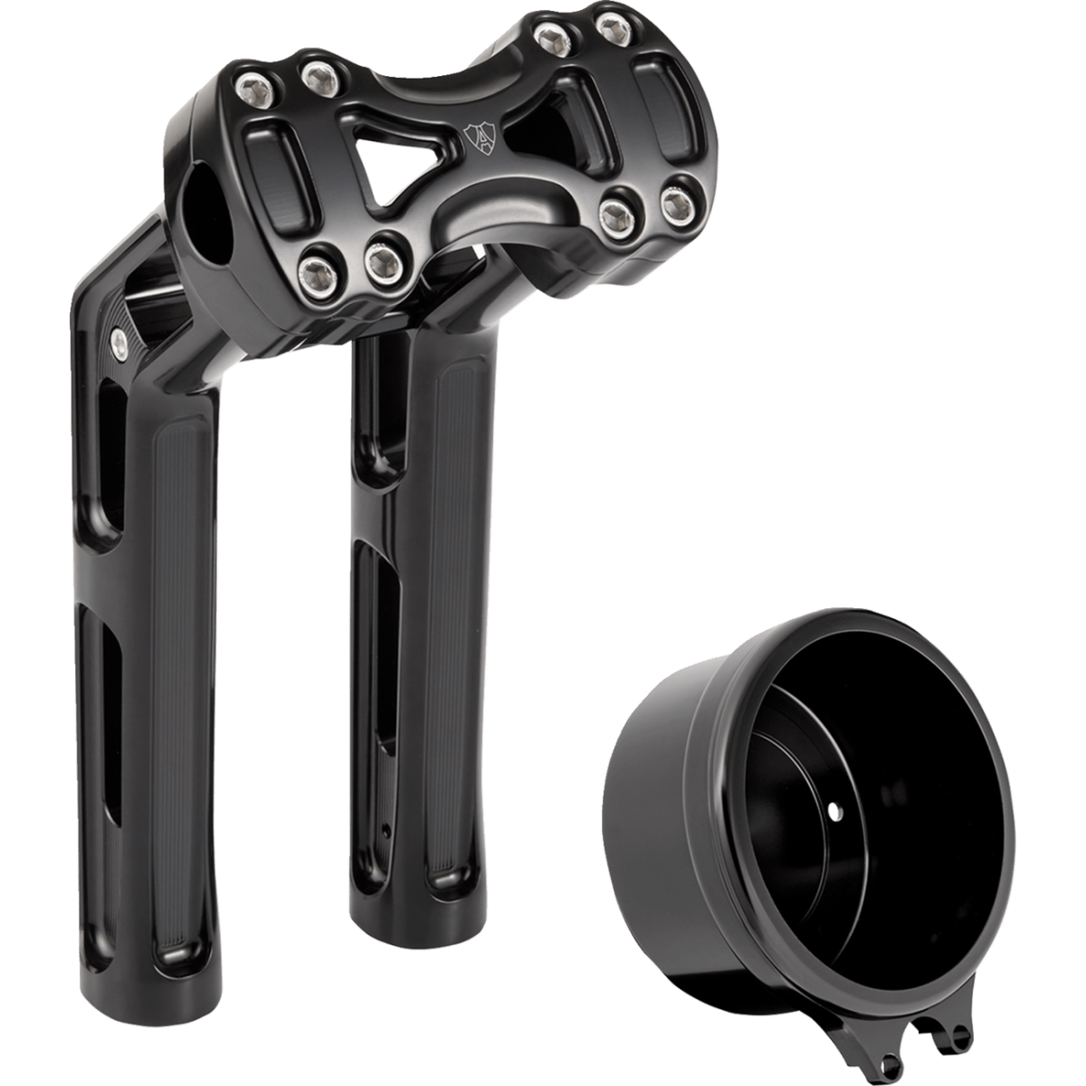 ARLEN NESS - Wayback Risers 4in Gauge Mount 10in FXLRS - Risers - MetalCore Harley Supply