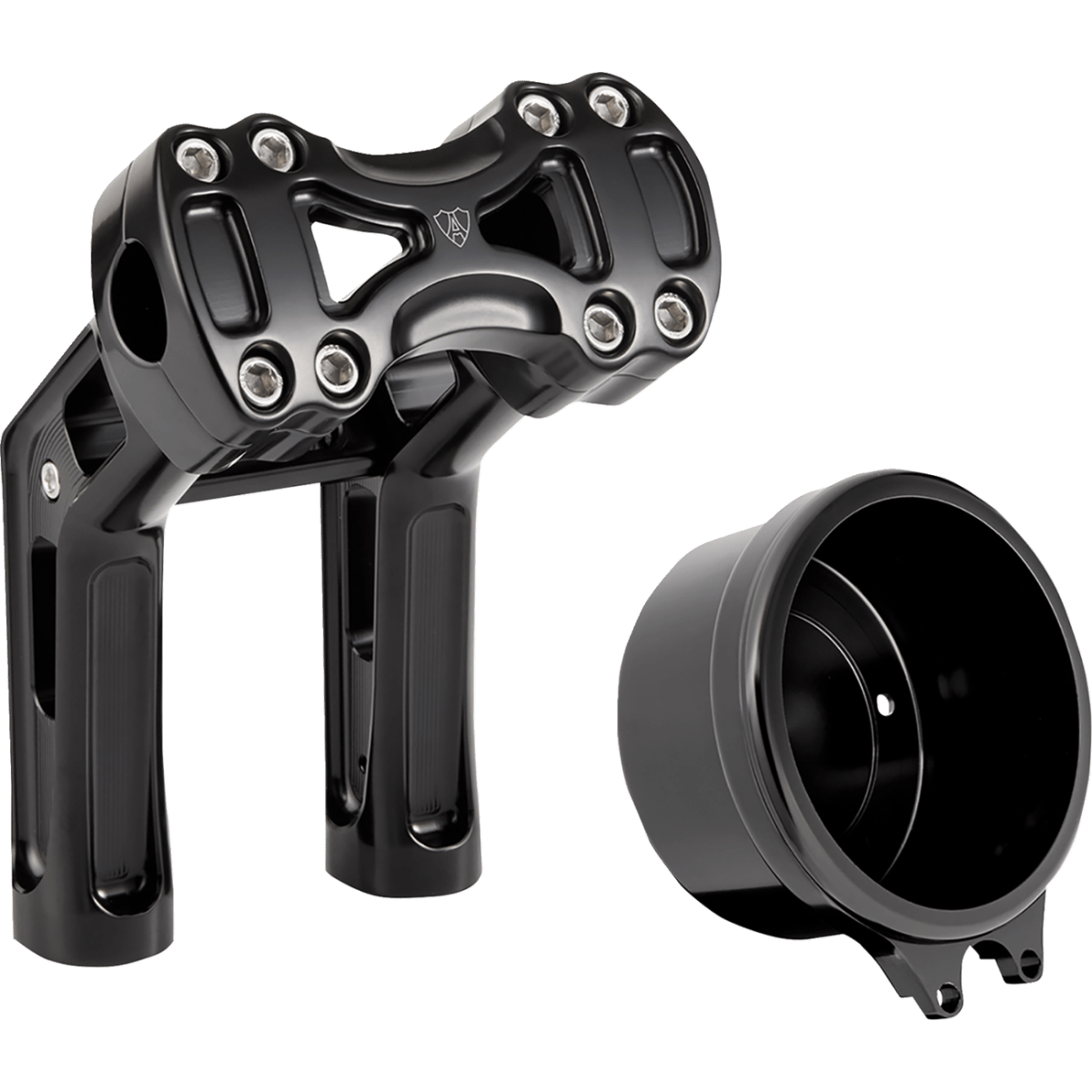 ARLEN NESS - Wayback Risers 4in Gauge Mount 7in FXLRS - Risers - MetalCore Harley Supply